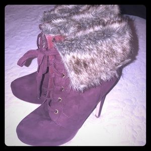 Size 11 Burgundy Katharina Stiletto boots